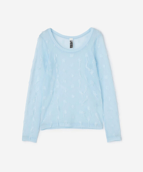 セール】A MENDA | シアーハイゲージニット 長袖Tシャツ WOMEN