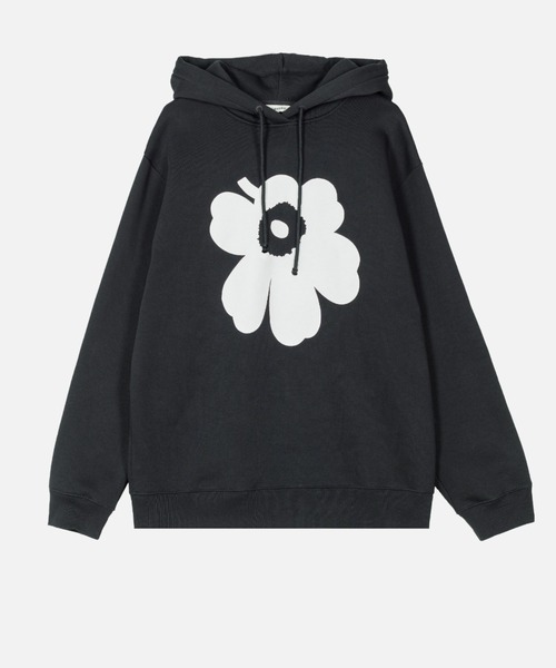 marimekko(マリメッコ)の「Runoja Unikko / placement hoodie(パーカー・レディース・ブラック・LARGE/MEDIUM/SMALL/X-SMALL)」の1枚目の写真