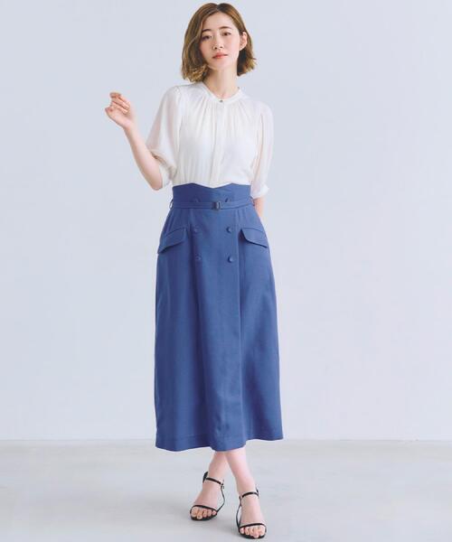 grove(グローブ)の「【洗える】ヴィンテージサテンウイングスリーブブラウス(シャツ/ブラウス・レディース・オフホワイト/チャコールグレー/ホワイト系3/ネイビー系/ピンク・02/03/01/04/05)」の16枚目の写真