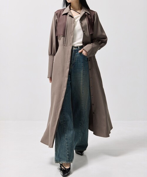 オープンカラーシャツワンピース｜ウォッシャブル/シワ防止