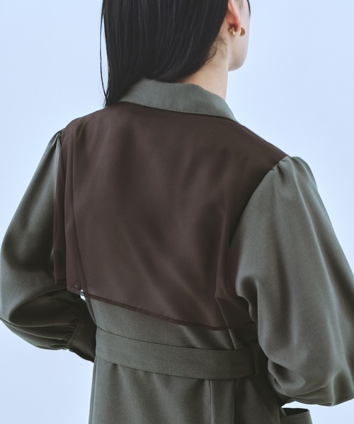 残りわずか！】オープンカラーシャツワンピース｜ウォッシャブル/シワ