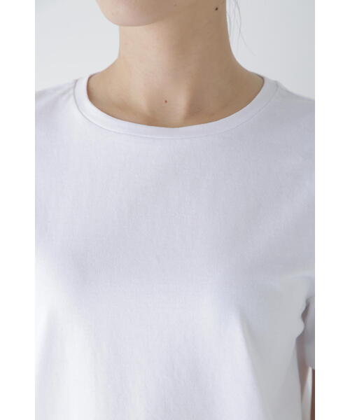 human woman(ヒューマンウーマン)の「◆半袖Tシャツオーガニック綿天竺(Tシャツ/カットソー・レディース・ホワイト・MEDIUM)」の8枚目の写真