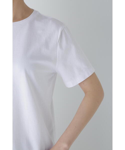 human woman(ヒューマンウーマン)の「◆半袖Tシャツオーガニック綿天竺(Tシャツ/カットソー・レディース・ホワイト・MEDIUM)」の9枚目の写真