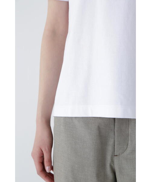 human woman(ヒューマンウーマン)の「◆半袖Tシャツオーガニック綿天竺(Tシャツ/カットソー・レディース・ホワイト・MEDIUM)」の10枚目の写真