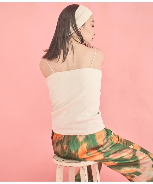 Settimissimo（セッティミッシモ）の「カップ付き ベア ナローストラップ キャミソール（キャミソール・レディース・レッド/ブラウン/アイボリー・FREE）」の7枚目の写真