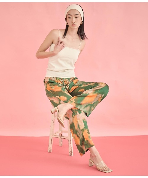 Settimissimo（セッティミッシモ）の「カップ付き ベア ナローストラップ キャミソール（キャミソール・レディース・レッド/ブラウン/アイボリー・FREE）」の10枚目の写真