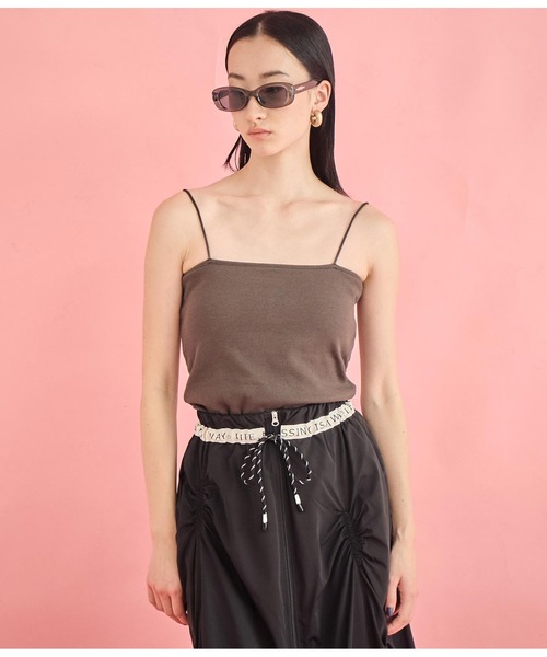 Settimissimo（セッティミッシモ）の「カップ付き ベア ナローストラップ キャミソール（キャミソール・レディース・レッド/ブラウン/アイボリー・FREE）」の14枚目の写真