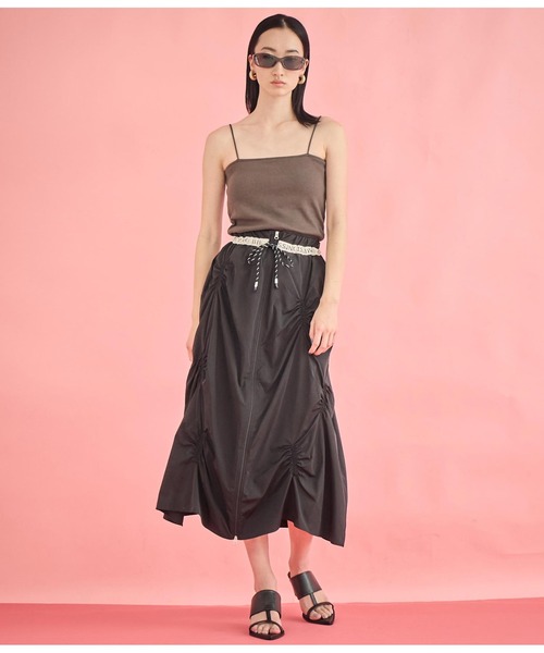 Settimissimo（セッティミッシモ）の「カップ付き ベア ナローストラップ キャミソール（キャミソール・レディース・レッド/ブラウン/アイボリー・FREE）」の17枚目の写真