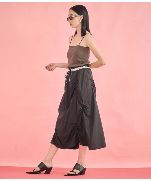 Settimissimo（セッティミッシモ）の「カップ付き ベア ナローストラップ キャミソール（キャミソール・レディース・レッド/ブラウン/アイボリー・FREE）」の18枚目の写真