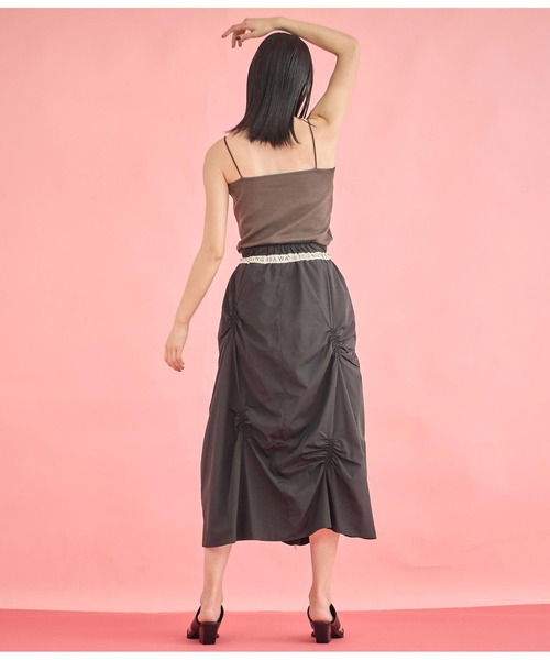 Settimissimo（セッティミッシモ）の「カップ付き ベア ナローストラップ キャミソール（キャミソール・レディース・レッド/ブラウン/アイボリー・FREE）」の19枚目の写真