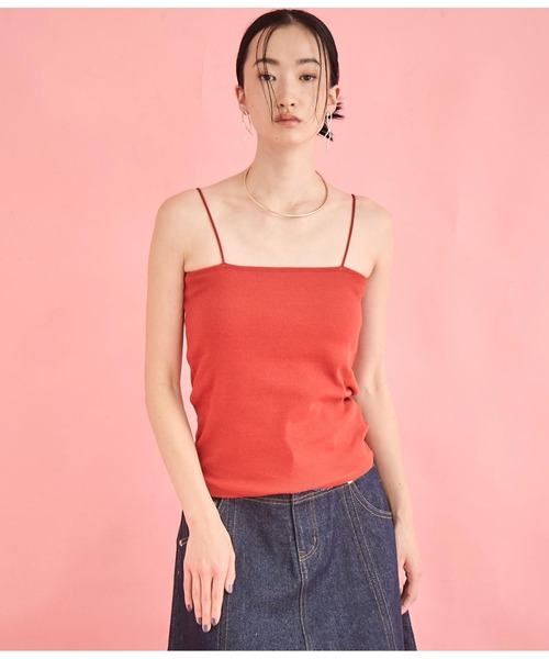 Settimissimo（セッティミッシモ）の「カップ付き ベア ナローストラップ キャミソール（キャミソール・レディース・レッド/ブラウン/アイボリー・FREE）」の21枚目の写真