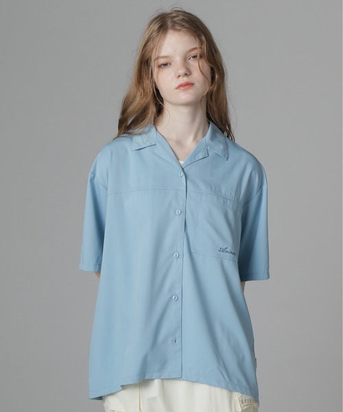 AVIREX（アヴィレックス）の「《直営店限定》BACK RIBON TENCEL SHIRTS/バックリボン テンセルシャツ（シャツ/ブラウス・レディース・オリーブ/ブラック/ホワイト/ライトブルー・F）」の15枚目の写真