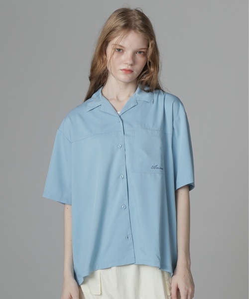 AVIREX（アヴィレックス）の「《直営店限定》BACK RIBON TENCEL SHIRTS/バックリボン テンセルシャツ（シャツ/ブラウス・レディース・オリーブ/ブラック/ホワイト/ライトブルー・F）」の5枚目の写真