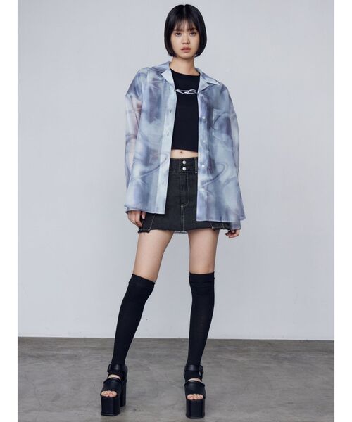 EMODA（エモダ）の「エアリールーズシャツ（シャツ/ブラウス・レディース・アイボリー/ブラック/グレー・FREE）」の21枚目の写真