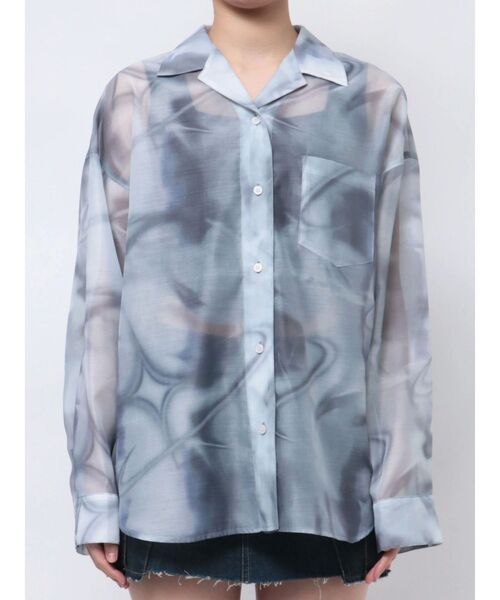 EMODA（エモダ）の「エアリールーズシャツ（シャツ/ブラウス・レディース・アイボリー/ブラック/グレー・FREE）」の4枚目の写真