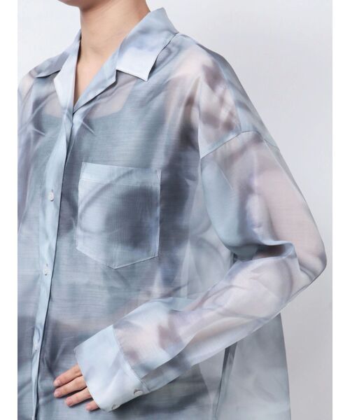 EMODA（エモダ）の「エアリールーズシャツ（シャツ/ブラウス・レディース・アイボリー/ブラック/グレー・FREE）」の8枚目の写真