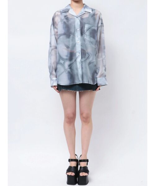 EMODA（エモダ）の「エアリールーズシャツ（シャツ/ブラウス・レディース・アイボリー/ブラック/グレー・FREE）」の11枚目の写真