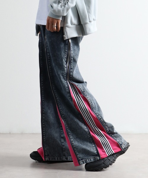 アトリエgg ブラックデニムパンツ Unplugged Atelier Wide Denim / アンプラグドアトリエワイド