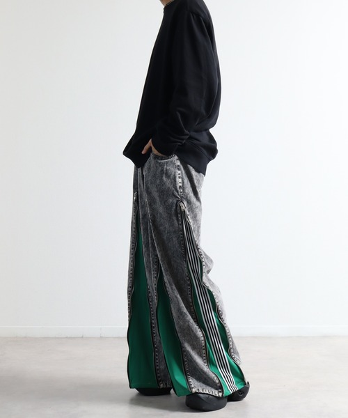 ジップアップリメイクライク ジャージ×デニムパンツ（デニム