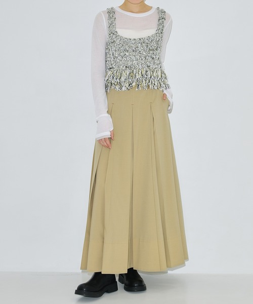 PUBLIC TOKYO（パブリックトウキョウ）の「レイヤースリーブシアートップ（Tシャツ/カットソー・レディース・ホワイト/グリーン/イエロー/ネイビー/ダークグレー/ライトピンク・FREE）」の7枚目の写真