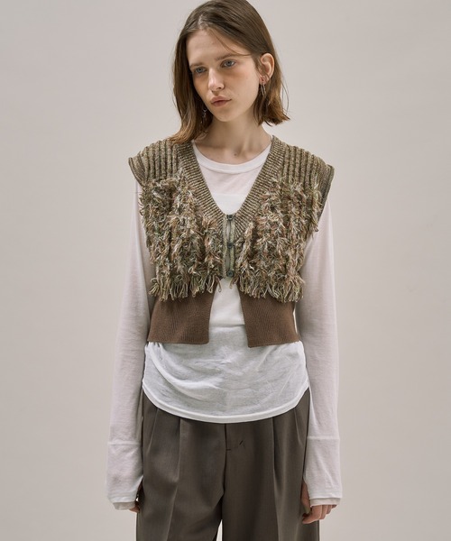 PUBLIC TOKYO（パブリックトウキョウ）の「レイヤースリーブシアートップ（Tシャツ/カットソー・レディース・ホワイト/グリーン/イエロー/ネイビー/ダークグレー/ライトピンク・FREE）」の16枚目の写真