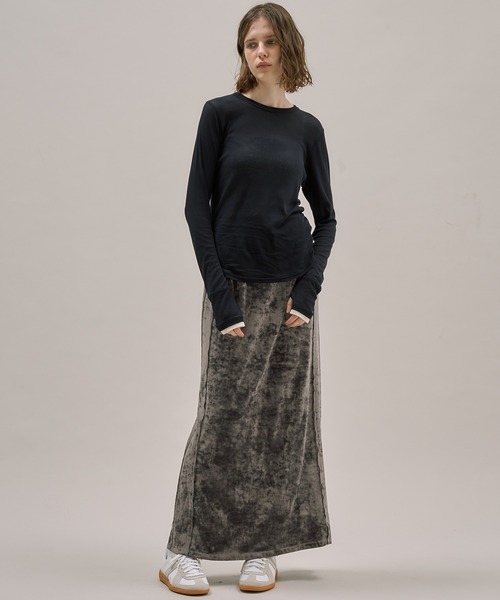 PUBLIC TOKYO（パブリックトウキョウ）の「レイヤースリーブシアートップ（Tシャツ/カットソー・レディース・ホワイト/グリーン/イエロー/ネイビー/ダークグレー/ライトピンク・FREE）」の14枚目の写真