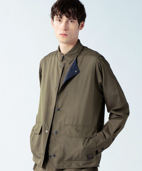 TAION（タイオン）の「【TAION(タイオン)】〈ユニセックス〉ノンダウン ミリタリー リバーシブル クルーネック ベスト（ベスト・メンズ・ダークグリーン系/ダークオリーブ/ダークネイビー/オフホワイト/ブラック・L/S/M/XS/XL）」の3枚目の写真