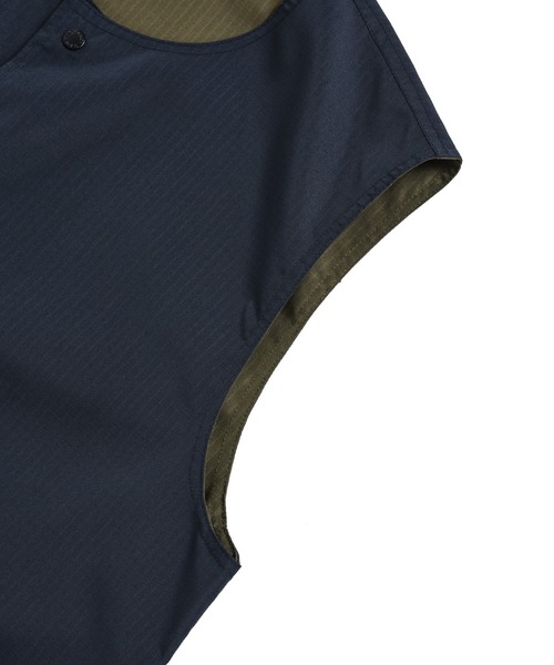 TAION（タイオン）の「【TAION(タイオン)】〈ユニセックス〉ノンダウン ミリタリー リバーシブル クルーネック ベスト（ベスト・メンズ・ダークグリーン系/ダークオリーブ/ダークネイビー/オフホワイト/ブラック・L/S/M/XS/XL）」の21枚目の写真