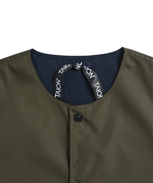 TAION（タイオン）の「【TAION(タイオン)】〈ユニセックス〉ノンダウン ミリタリー リバーシブル クルーネック ベスト（ベスト・メンズ・ダークグリーン系/ダークオリーブ/ダークネイビー/オフホワイト/ブラック・L/S/M/XS/XL）」の18枚目の写真