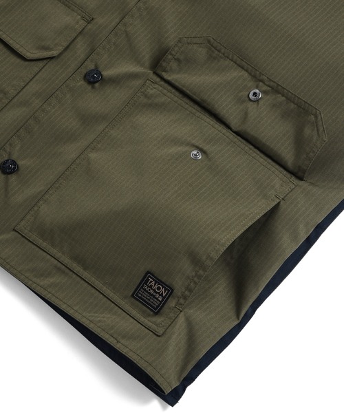 TAION（タイオン）の「【TAION(タイオン)】〈ユニセックス〉ノンダウン ミリタリー リバーシブル クルーネック ベスト（ベスト・メンズ・ダークグリーン系/ダークオリーブ/ダークネイビー/オフホワイト/ブラック・L/S/M/XS/XL）」の16枚目の写真