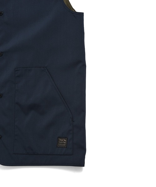 TAION（タイオン）の「【TAION(タイオン)】〈ユニセックス〉ノンダウン ミリタリー リバーシブル クルーネック ベスト（ベスト・メンズ・ダークグリーン系/ダークオリーブ/ダークネイビー/オフホワイト/ブラック・L/S/M/XS/XL）」の12枚目の写真