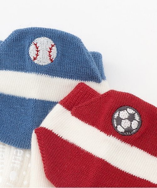 petit main（プティマイン）の「DAILYスニーカー丈ソックス2P（ソックス/靴下・キッズ・ブルー/レッド/オフホワイト/ライトグリーン・S(13-15cm)/11-13cm/L(18-20cm)/M(16-18cm)）」の10枚目の写真