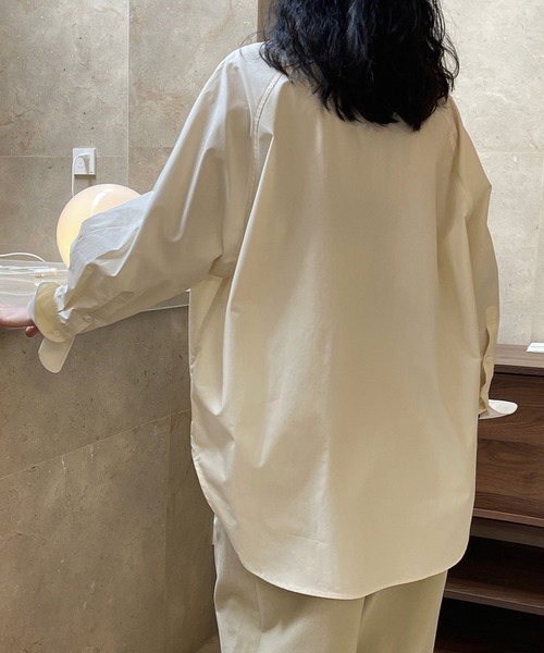 SUWDEE(スーディー)の「bicolor raglan sleeve shirt(シャツ/ブラウス・レディース・ネイビー/アイボリー・FREE)」の8枚目の写真