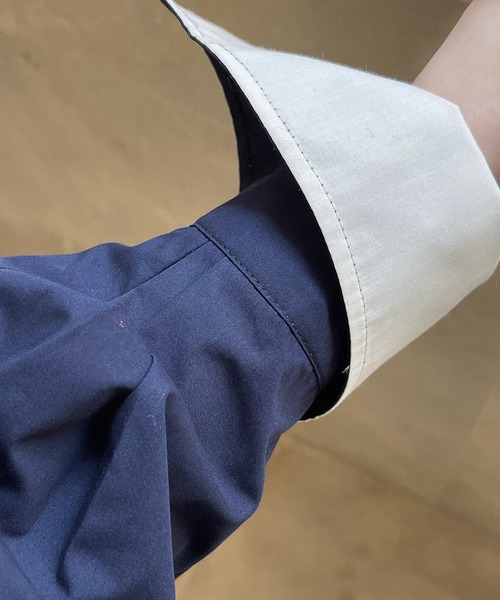 SUWDEE(スーディー)の「bicolor raglan sleeve shirt(シャツ/ブラウス・レディース・ネイビー/アイボリー・FREE)」の14枚目の写真