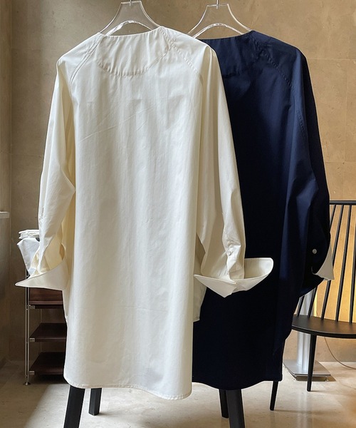 SUWDEE(スーディー)の「bicolor raglan sleeve shirt(シャツ/ブラウス・レディース・ネイビー/アイボリー・FREE)」の16枚目の写真