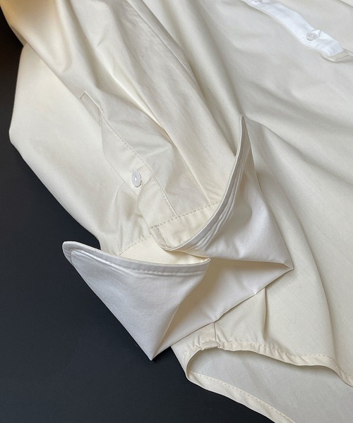 SUWDEE(スーディー)の「bicolor raglan sleeve shirt(シャツ/ブラウス・レディース・ネイビー/アイボリー・FREE)」の20枚目の写真