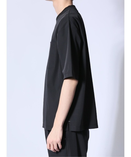 m.f.editorial(エムエフエディトリアル)の「【ストレッチ 防シワ】m.f.エディトリアル メンズ circle motion NPU クルー 半袖 Tシャツ(セットアップ可能)(Tシャツ/カットソー・メンズ・ベージュ/ブラック・X-LARGE/LARGE/MEDIUM)」の9枚目の写真