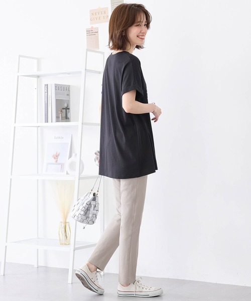 Viola e Viola(ヴィオラエヴィオラ)の「すっきり楽ちんチュニックパンツ64(その他パンツ・レディース・ネイビー/ベージュ/ライトグレー/ブラック・S/M/L/LL/3L/4L/5L)」の14枚目の写真