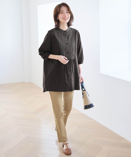 Viola e Viola(ヴィオラエヴィオラ)の「すっきり楽ちんチュニックパンツ64(その他パンツ・レディース・ネイビー/ベージュ/ライトグレー/ブラック・S/M/L/LL/3L/4L/5L)」の19枚目の写真