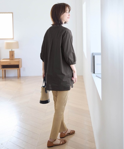 Viola e Viola(ヴィオラエヴィオラ)の「すっきり楽ちんチュニックパンツ64(その他パンツ・レディース・ネイビー/ベージュ/ライトグレー/ブラック・S/M/L/LL/3L/4L/5L)」の21枚目の写真