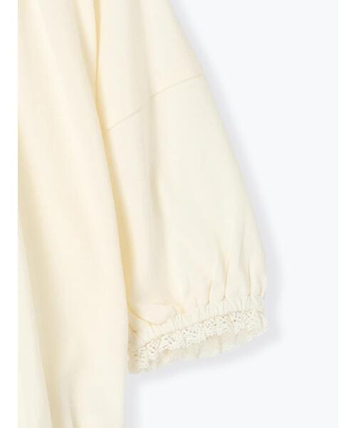 Samansa Mos2 Lagom（サマンサモスモスラーゴム）の「5分袖レースカットソー（Tシャツ/カットソー・キッズ・モカ/キナリ・130/95/120/110/100）」の5枚目の写真