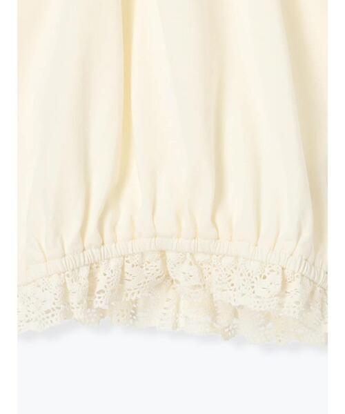 Samansa Mos2 Lagom（サマンサモスモスラーゴム）の「5分袖レースカットソー（Tシャツ/カットソー・キッズ・モカ/キナリ・130/95/120/110/100）」の6枚目の写真