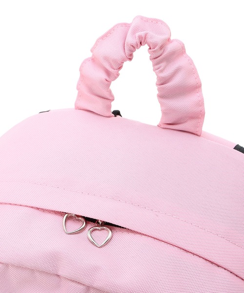 Amourire girl（アムリールガール）の「【Amourire girl】クリアポケット付きデイバッグ19L/リュック/バックパック（バックパック/リュック・キッズ・ブラック/ピンク・FREE）」の10枚目の写真