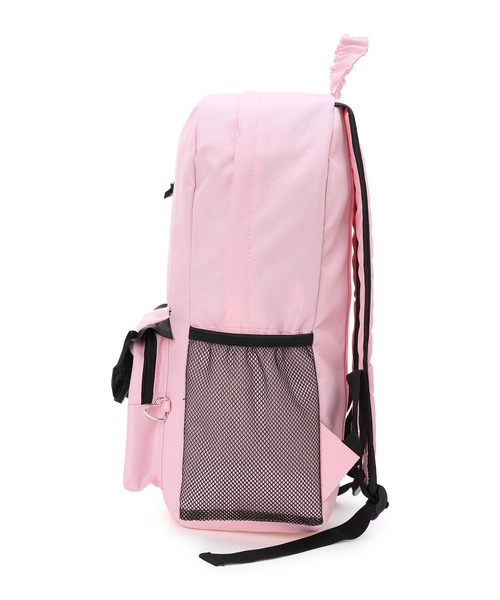 Amourire girl（アムリールガール）の「【Amourire girl】クリアポケット付きデイバッグ19L/リュック/バックパック（バックパック/リュック・キッズ・ブラック/ピンク・FREE）」の7枚目の写真