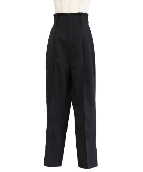 select MOCA(セレクトモカ)の「ハイウエストタックスラックス(スラックス・レディース・ブラウン/ブラック/グレー・MEDIUM/LARGE)」の11枚目の写真