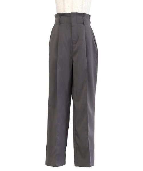select MOCA(セレクトモカ)の「ハイウエストタックスラックス(スラックス・レディース・ブラウン/ブラック/グレー・MEDIUM/LARGE)」の12枚目の写真