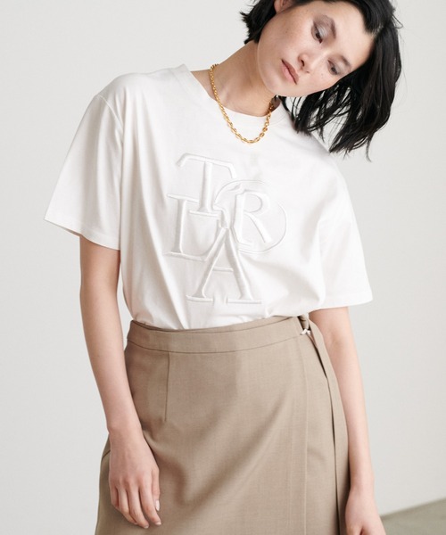 LARUTA（ラルータ）の「【LARUTA】厚盛りロゴ刺繍T（Tシャツ/カットソー・レディース・オフホワイト/ピンク/ブラック・MEDIUM/LARGE）」の19枚目の写真