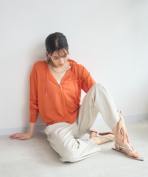 KATHARINE ROSS（キャサリンロス）の「【Pillini/ピリーニ】【COOL/速乾/軽量】涼感メッシュイージーデニムパンツ（デニムパンツ・レディース・ネイビー/ホワイト/ベージュ・MEDIUM/SMALL）」の13枚目の写真