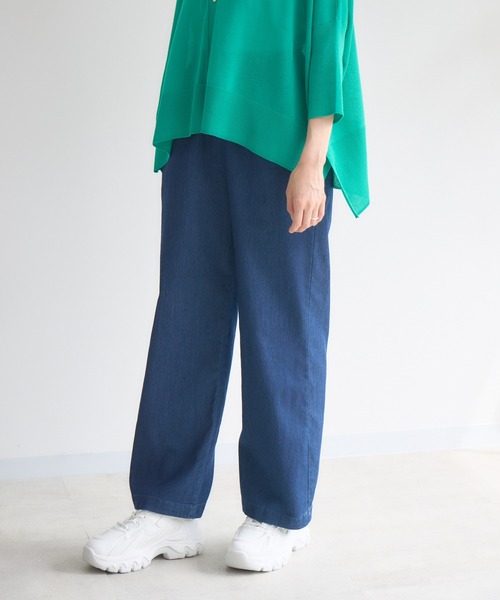 KATHARINE ROSS（キャサリンロス）の「【Pillini/ピリーニ】【COOL/速乾/軽量】涼感メッシュイージーデニムパンツ（デニムパンツ・レディース・ネイビー/ホワイト/ベージュ・MEDIUM/SMALL）」の20枚目の写真