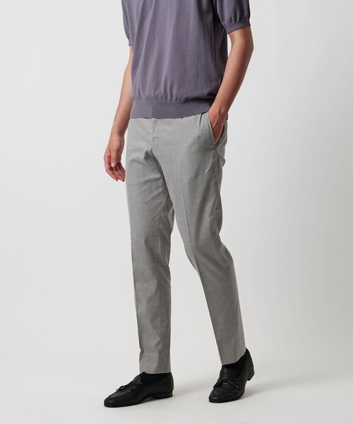 UNITED ARROWS(ユナイテッドアローズ)の「クールモーション シャークスキン スラックス COMFORT EASY-MODEL -吸水速乾・接触冷感・ストレッチ(ヨコのみ)-(スラックス・メンズ・グレー系/ブラック・44/46/48/50/54/52)」の6枚目の写真